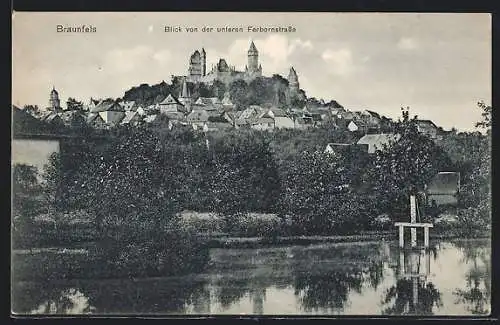 AK Braunfels, Blick von der unteren Ferbornstrasse