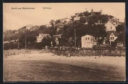 AK Hamburg-Blankenese, Strand am Süllberg