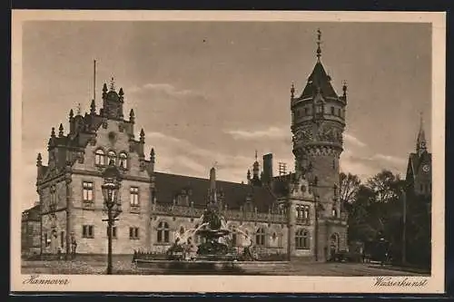 AK Hannover, Wasserkunst mit Brunnen