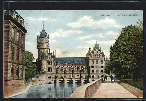 AK Hannover, Flusswasserkunst mit Promenade