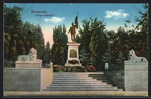 AK Schweinfurt, Partie am Krieger-Denkmal