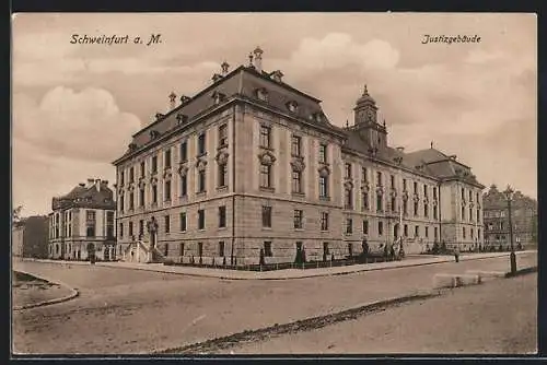 AK Schweinfurt a. M., Partie am Justizgebäude