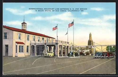 AK Mexico, International Boundary Line between Mexico and U. S.