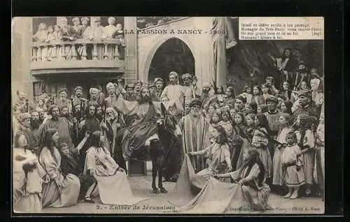 AK Nancy, Passionsspiele 1905, Entrée de Jérusalem