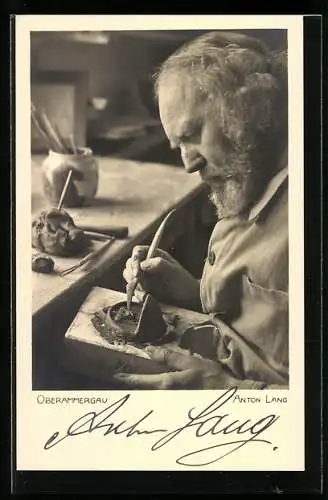 AK Oberammergau, Passionsspiele, Anton Lang als Prologus