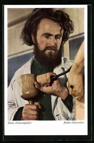 AK Oberammergau, Passionsspiele, Judas-Darsteller Hans Schwaighofer