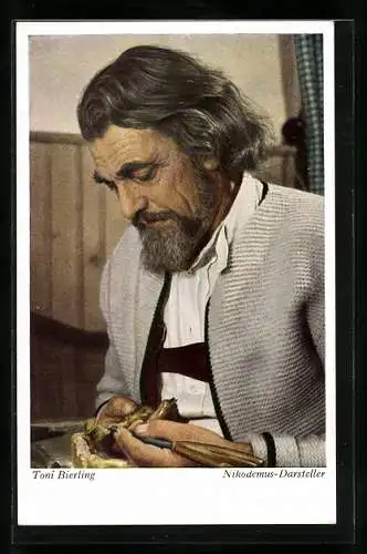 AK Oberammergau, Passionsspiele, Nikodemus-Darsteller Toni Bierling