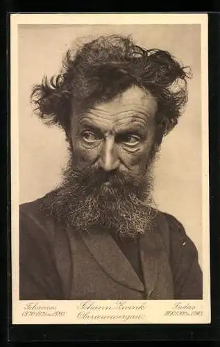 AK Oberammergau, Passionsspiele, Johann Zwink, Johannes- und Judas-Darsteller