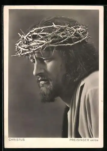 AK Oberammergau, Passionsspiele, Anton Preisinger als Christus