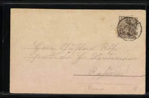 Künstler-AK Das Kraut, das Du rauchst, das duftet so fein, Mann findet Zigarette