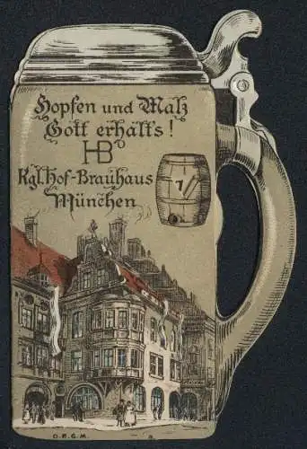 Mechanische-AK München, Kgl. Hof-Brauhaus, Bierzähler