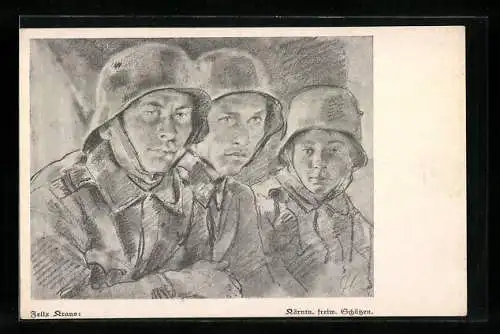 Künstler-AK Soldaten in Uniformen des Kärntner Freiw. Schützenregiment