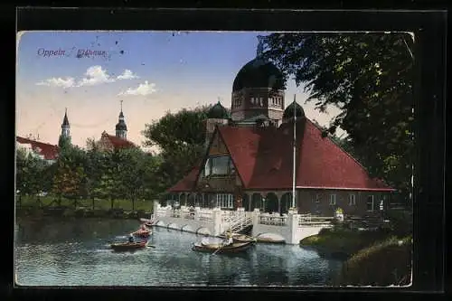 AK Oppeln, Synagoge und Gasthaus Eishaus