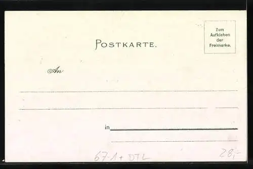 Lithographie Halle a. Saale, Landwirtschaftliche Ausstellung 1901, Spiritus-Lokomobile System Altmann