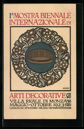 AK Monza, I. Mostra Biennale Internazionale di Arti Decorative 1923