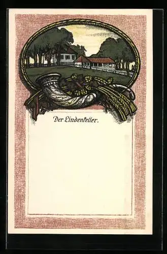 AK Freising, Gasthaus Lindenkeller, Ganzsache Bayern 5 Pfennig