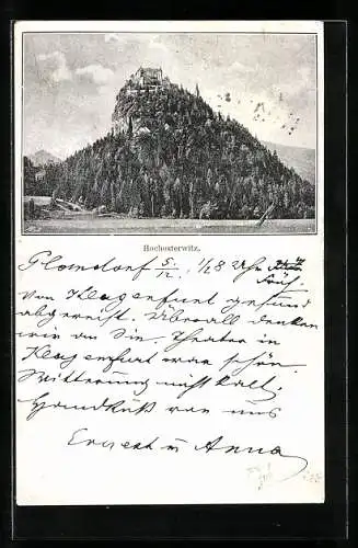 Vorläufer-AK Sankt Georgen am Längsee, 1895, Burg Hochosterwitz