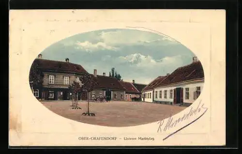 AK Ober-Grafendorf, Partie am Unteren Marktplatz