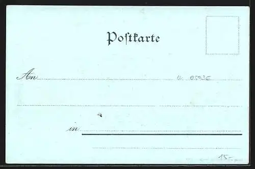 Mondschein-Lithographie Stuttgart, Am Kaiser-Wilhelm-Denkmal