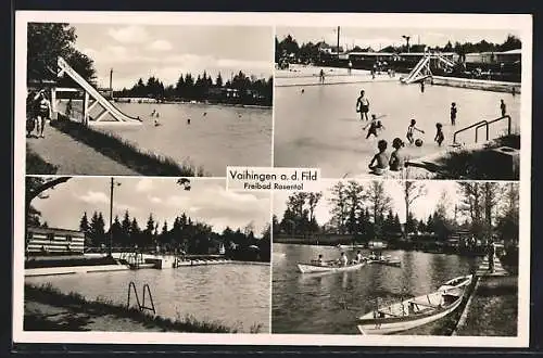 AK Vaihingen / Fildern, Szenen aus dem Freibad Rosental