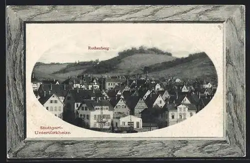 AK Stuttgart-Untertürkheim, Teilansicht mit dem Rothenberg