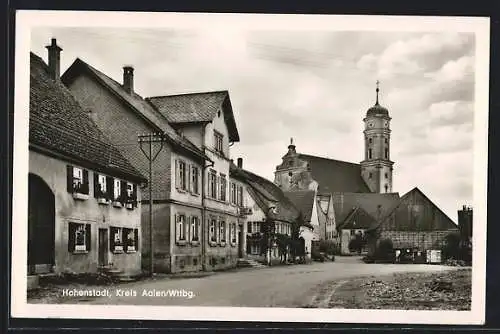 AK Hohenstadt / Aalen, Blick auf die Kirche