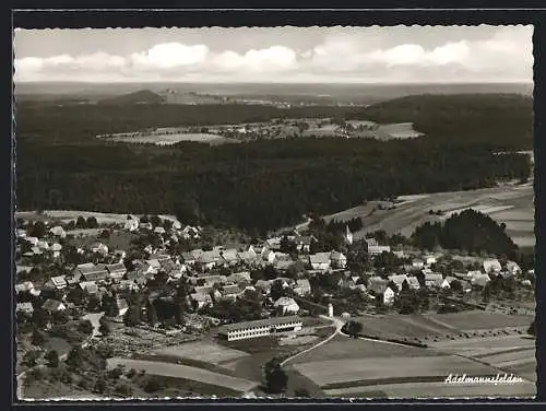 AK Adelmannsfelden /Württ., Fliegeraufnahme, Teilansicht mit Blick in die Landschaft