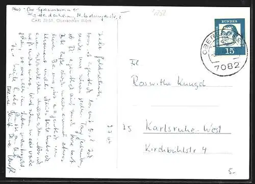 AK Oberkochen /Württ., Carl Zeiss Werke aus der Vogelschau