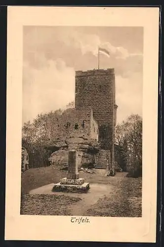 AK Annweiler, Ruine Trifels und Denkmal