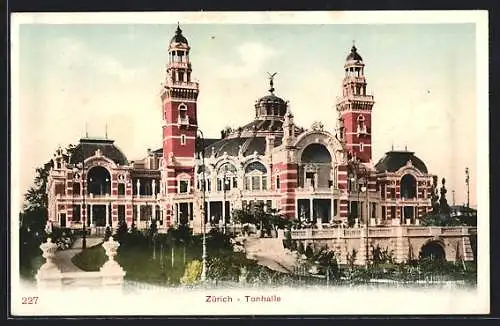 AK Zürich, Blick auf die Tonhalle