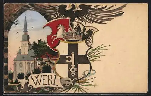 AK Werl, Kirche und Wappen