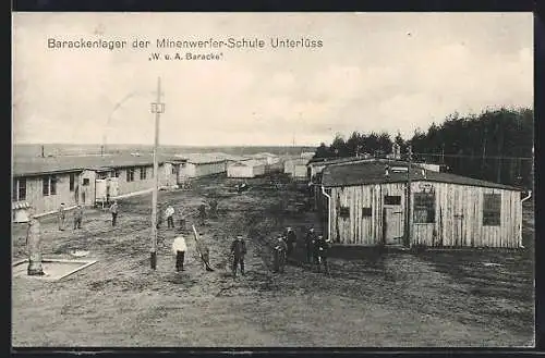 AK Unterlüss, Barackenlager der Minenwerfer-Schule, W. u. A. Baracke