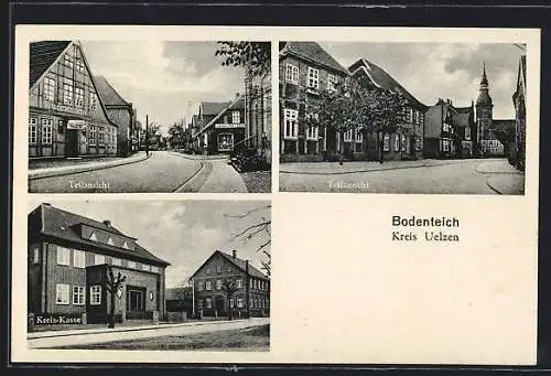 AK Bodenteich /Uelzen, Wesche`s Gasthaus und Kreissparkasse