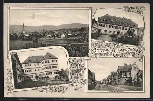 AK Reichensachsen, Oberförsterei, Schloss, Landstrasse, Panorama