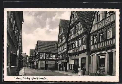 AK Aalen /Württ., Hirschstrasse mit Ladengeschäft
