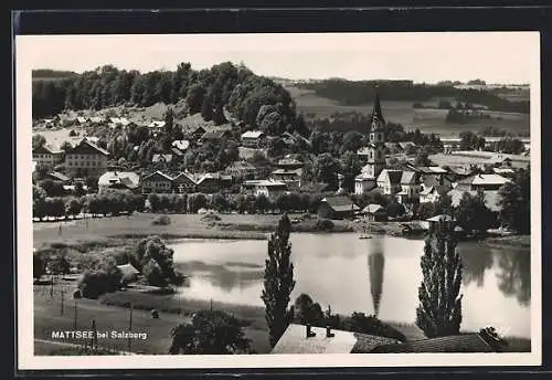 AK Mattsee bei Salzburg, Ortsansicht aus der Vogelschau