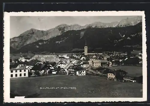 AK Saalfelden am Stein. Meer, Ortsansicht aus der Vogelschau