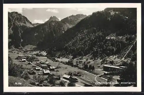 AK Parthenen /Montafon, Ortsansicht aus der Vogelschau