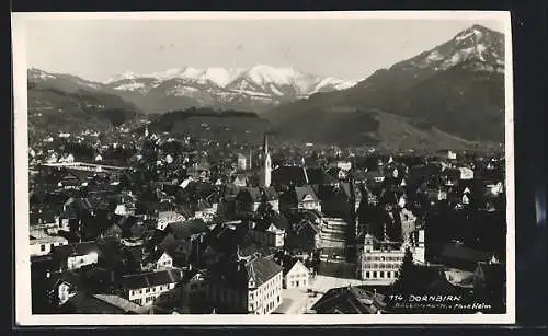 AK Dornbirn, Ortsansicht mit First