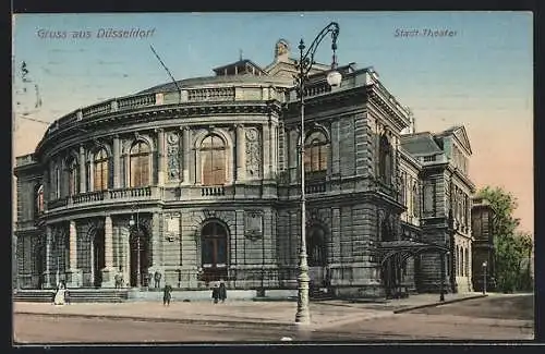 AK Düsseldorf, Blick auf das Stadt-Theater