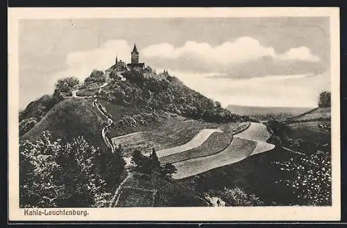 AK Kahla-Leuchtenburg, Kirche auf einer Anhöhe