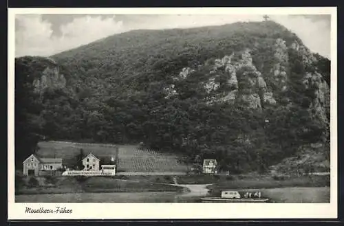 AK Moselkern, Panorama mit Gasthaus Moselheim v. Jean Moritz