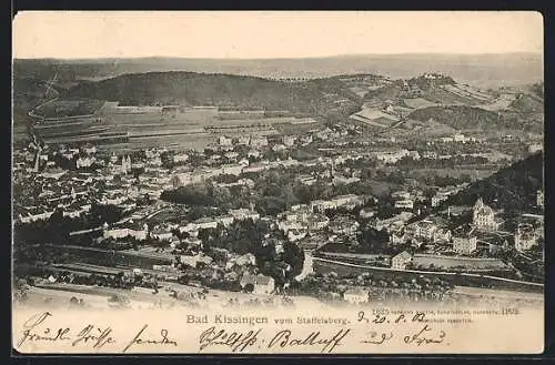 AK Bad Kissingen, Ortsansicht vom Staffelsberg