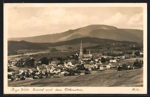AK Zwiesel / Bayr. Wald, Totalansicht mit Falkenstein