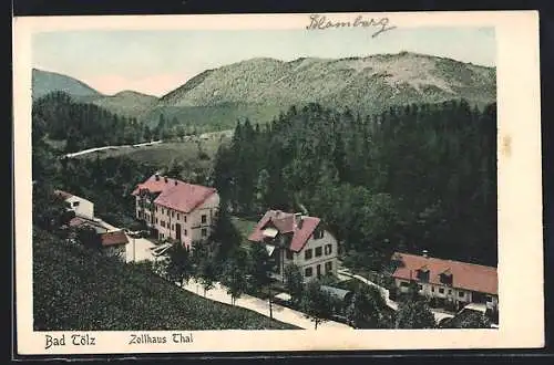 AK Bad Tölz, Zollhaus und Blick ins Tal