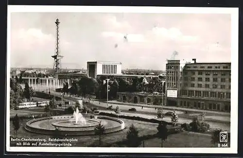 AK Berlin-Charlottenburg, Reichskanzlerplatz mit Blick auf Ausstellungsgelände