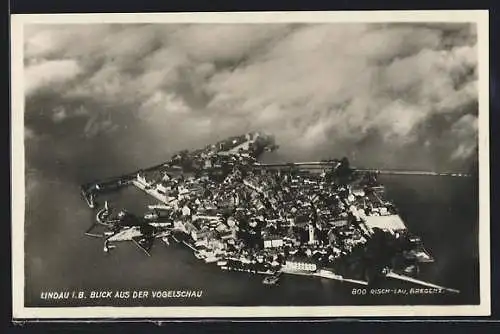 AK Lindau i. B., Ortsansicht aus der Vogelschau
