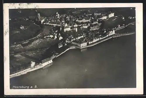 AK Meersburg a. B., Ortsansicht vom Flugzeug aus gesehen