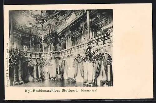 AK Stuttgart, Kgl. Residenzschloss, Marmorsaal