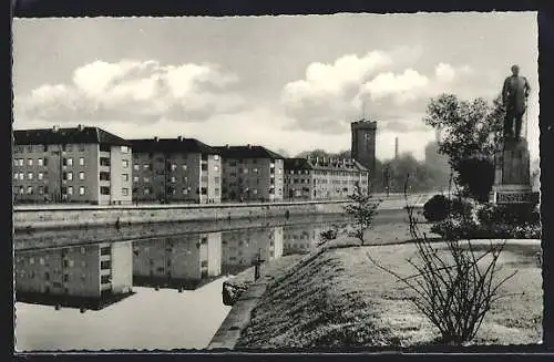 AK Heilbronn a. Neckar, Neckar mit Götzenturm